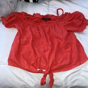 Red/orange crop top